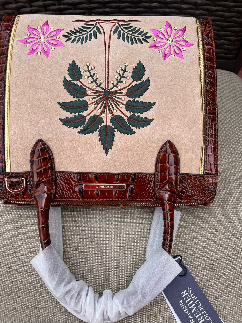 NWT Small Caroline in PECAN PALAWAN Melbourne Satchel